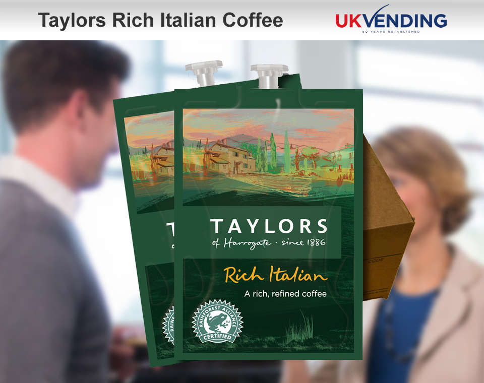 New Taylors Rich Italian Coffee for Flavia Drinks Machine